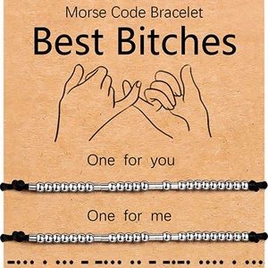 Best Bitches Bracelets Morse Code (2pc)